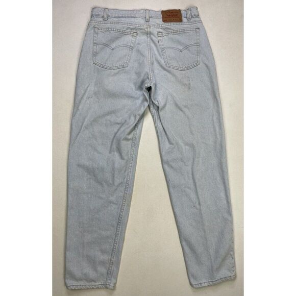 VINTAGE Levi's 550 Denim Jeans Men 33 X 31 Light Blue Tag Size 36 x 32 USA 90s - Picture 6 of 12